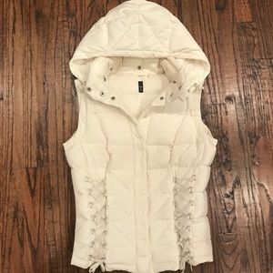Tahari Down Winter Lace-Up Vest